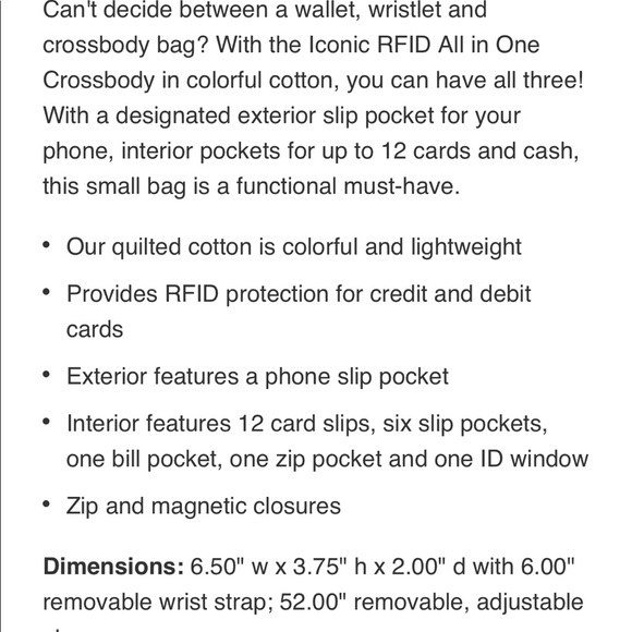 Vera Bradley Crossbody Bag - Picture 5 of 5